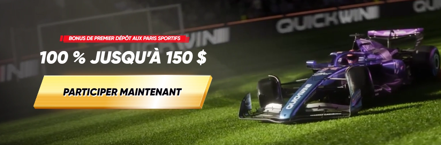 Offre de bienvenue QuickWin Casino 500€ + 250 free spins